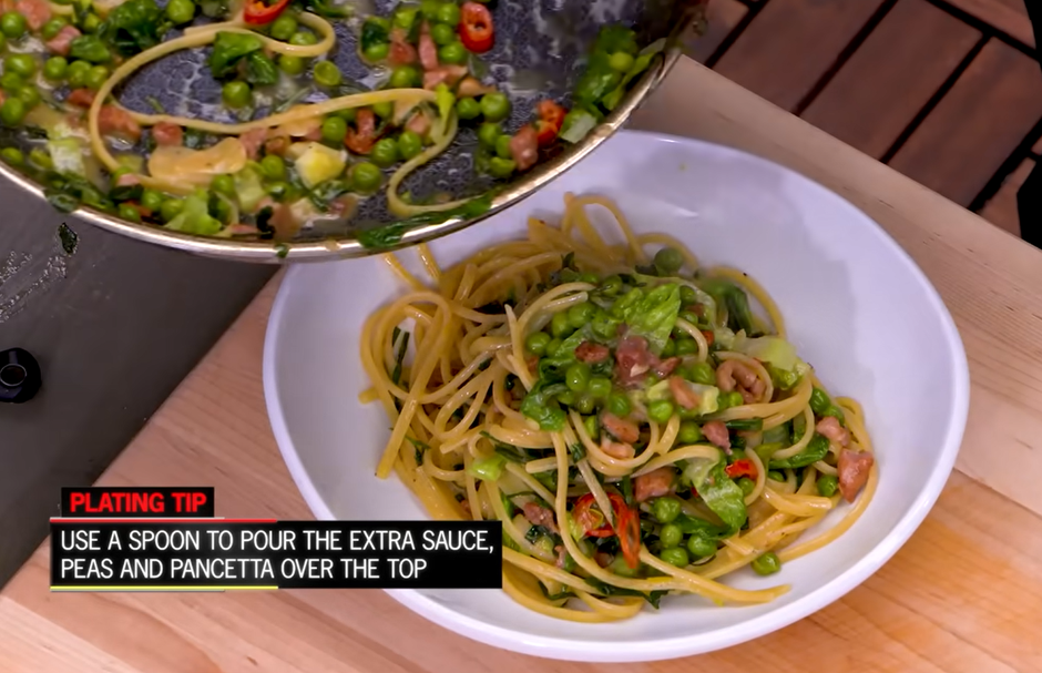 Gordon Ramsay, špageti sa zelenom salatom | Author: Gordon Ramsay YouTube Screenshot