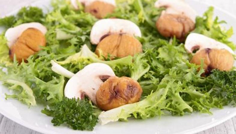 Salata s gljivama i kestenima
